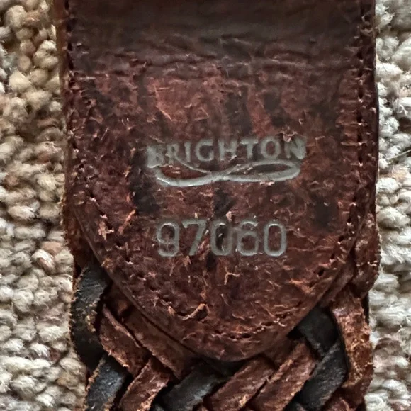 Brighton Dark Brown Braided Belt with Silver Buckle - Picture 3 of 6